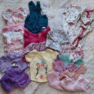 Bundle (27 pcs) 0-3mo Spring Baby Girl Clothes Grandma's House Casual Everyday
